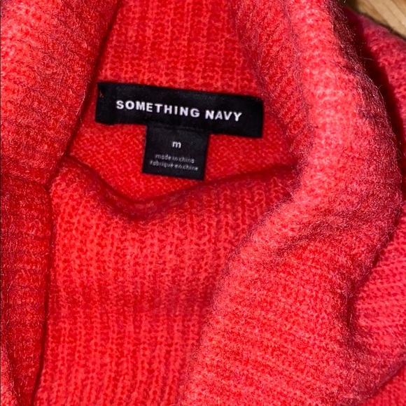 Something Navy Red Mum Turtleneck Sweater M - Picture 6 of 6